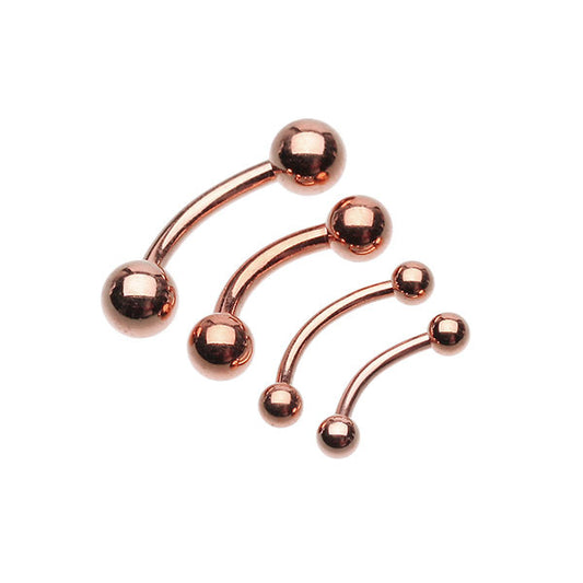 Curved Barbell - Rose Gold Plated