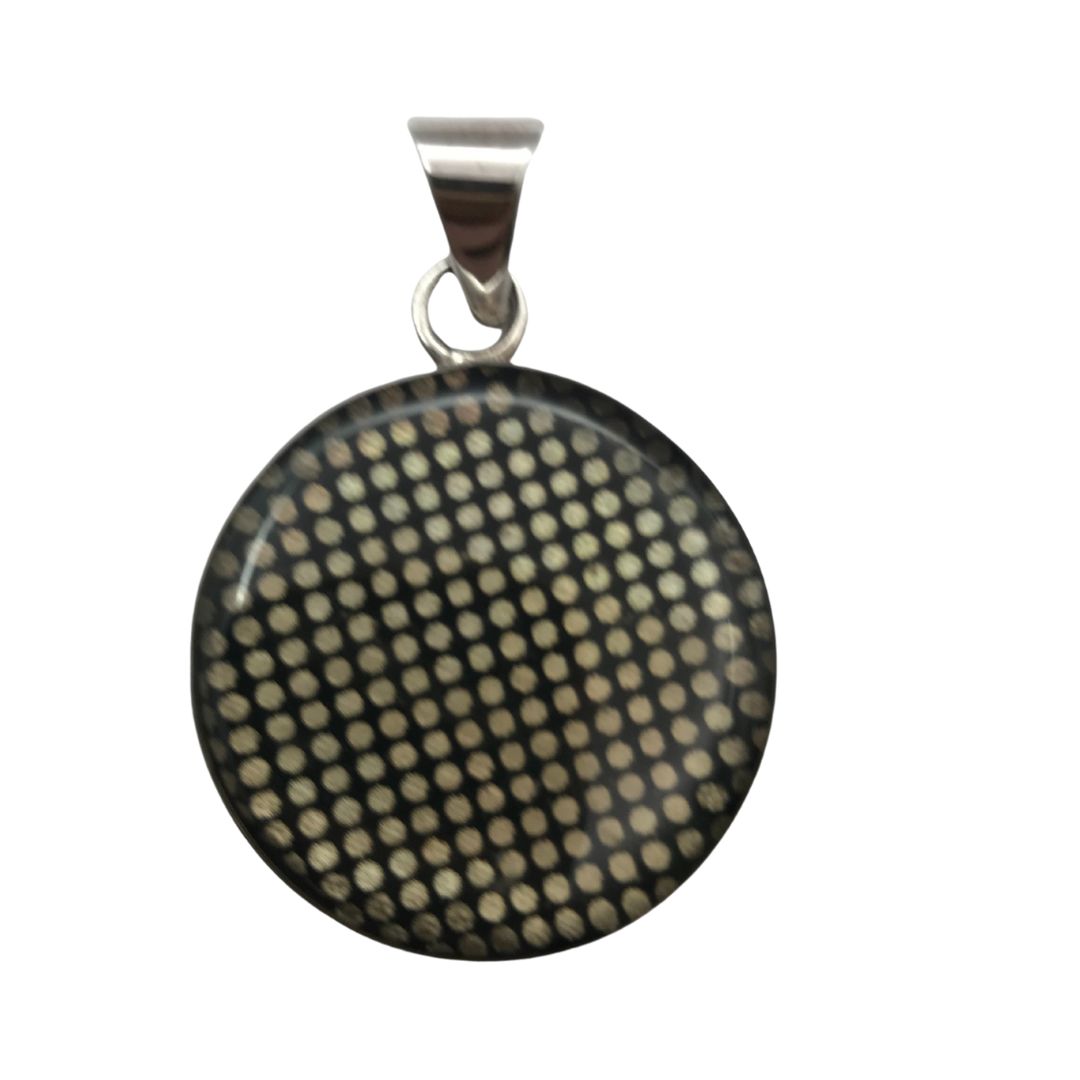 Pendants - Circle Checkerboard Resin