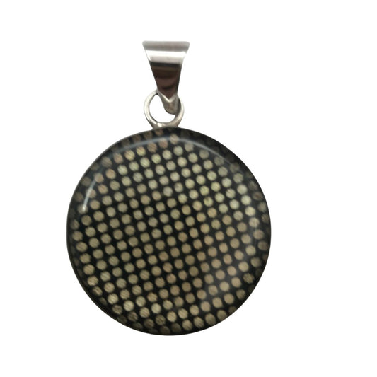 Pendants - Circle Checkerboard Resin