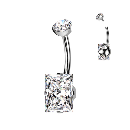 Belly Ring - TITANIUM - IT Rectangle