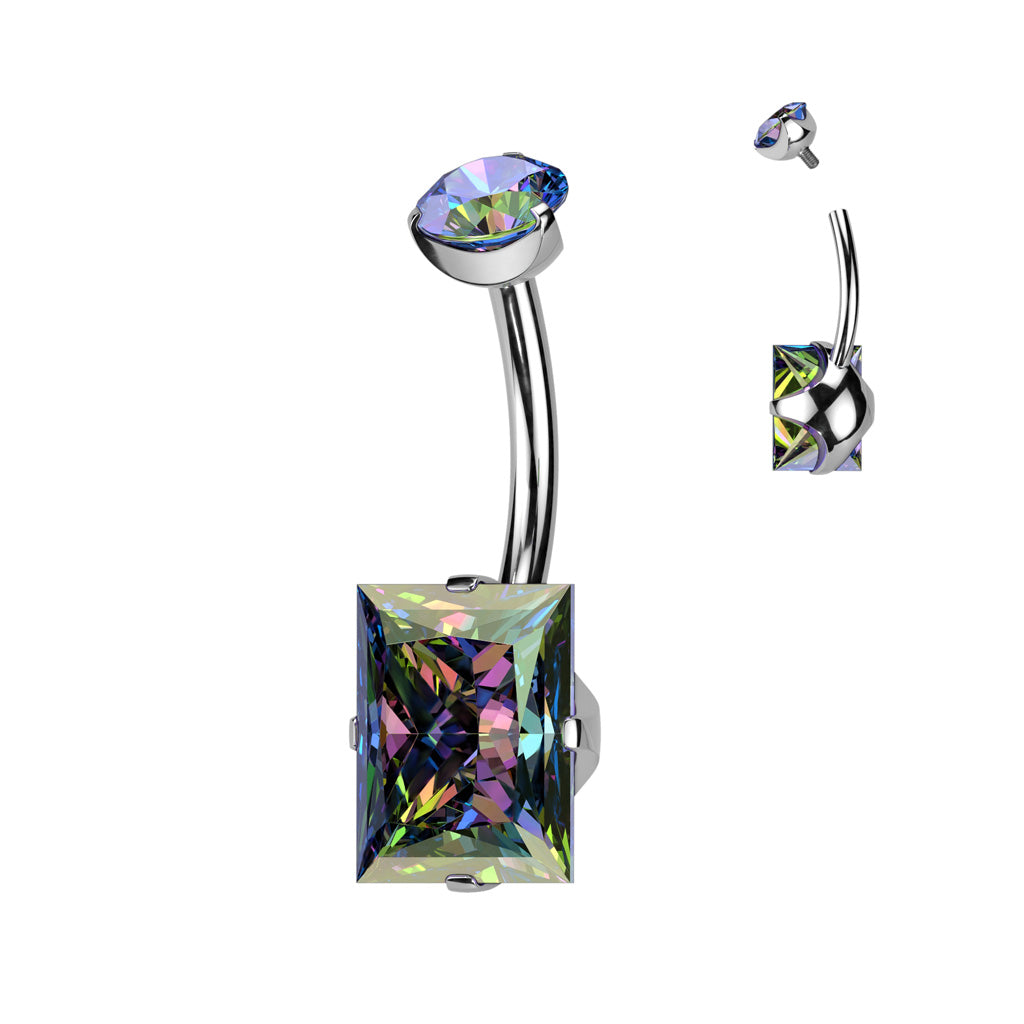 Belly Ring - TITANIUM - IT Rectangle