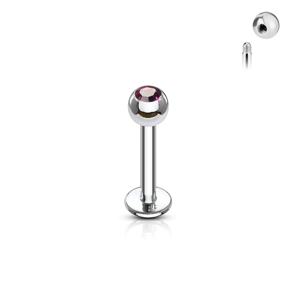 Labrets - Surgical Steel With Jewelled Ball