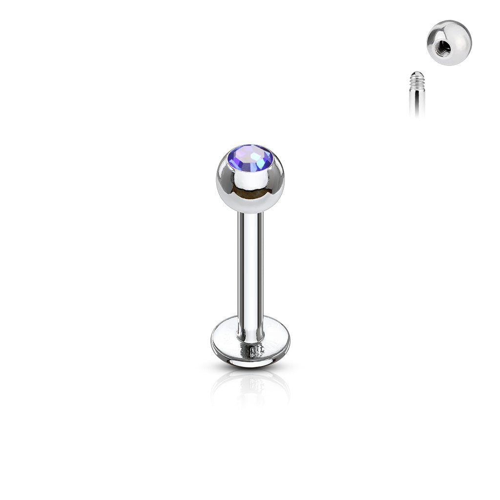 Labrets - Surgical Steel With Jewelled Ball