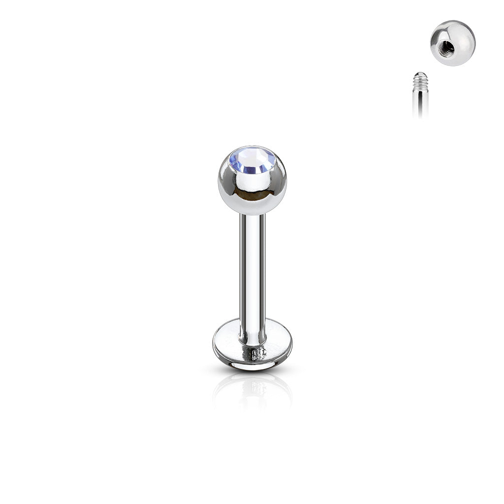 Labrets - Surgical Steel With Jewelled Ball
