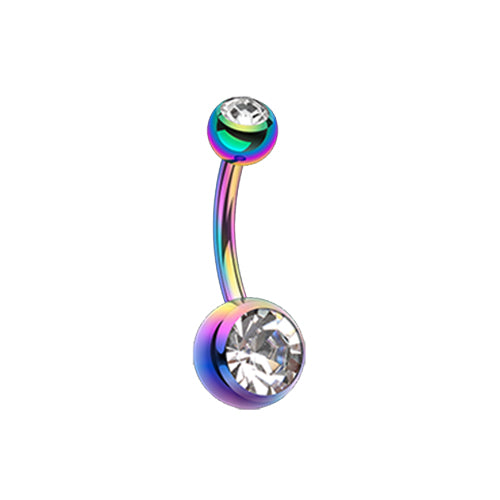 Belly Ring - Colourline Double Jewel