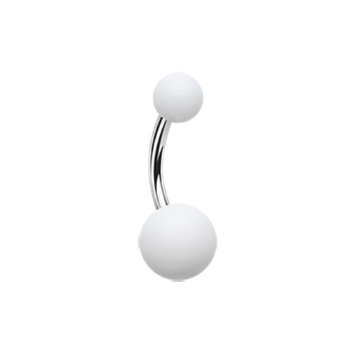 Belly Ring - SS With Acrylic Balls