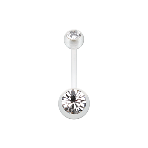 Belly Ring - Bio With Double Gem