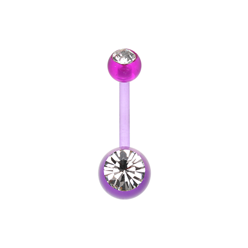 Belly Ring - Bio With Double Gem