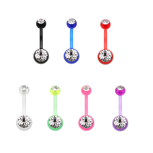 Belly Ring - Bio With Double Gem