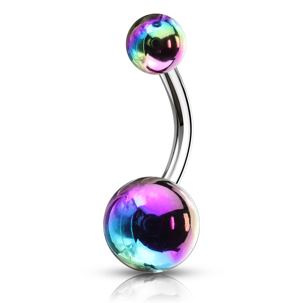 Belly Ring - Metallic Coated Steel Balls