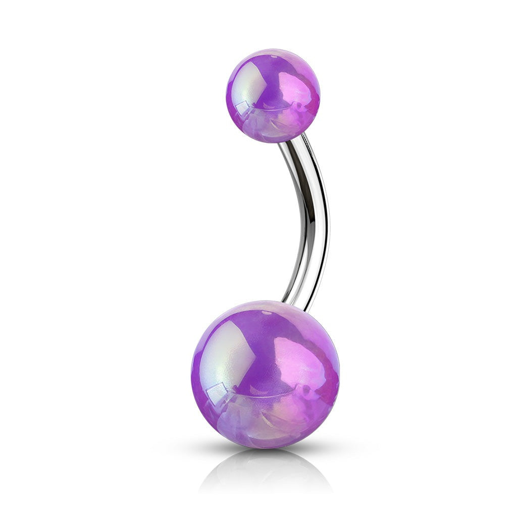 Belly Ring - Metallic Coated Steel Balls