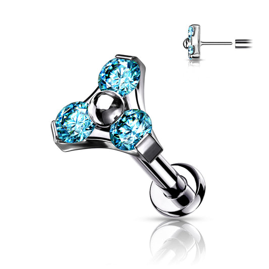 Labrets - TITANIUM - Threadless Trinity