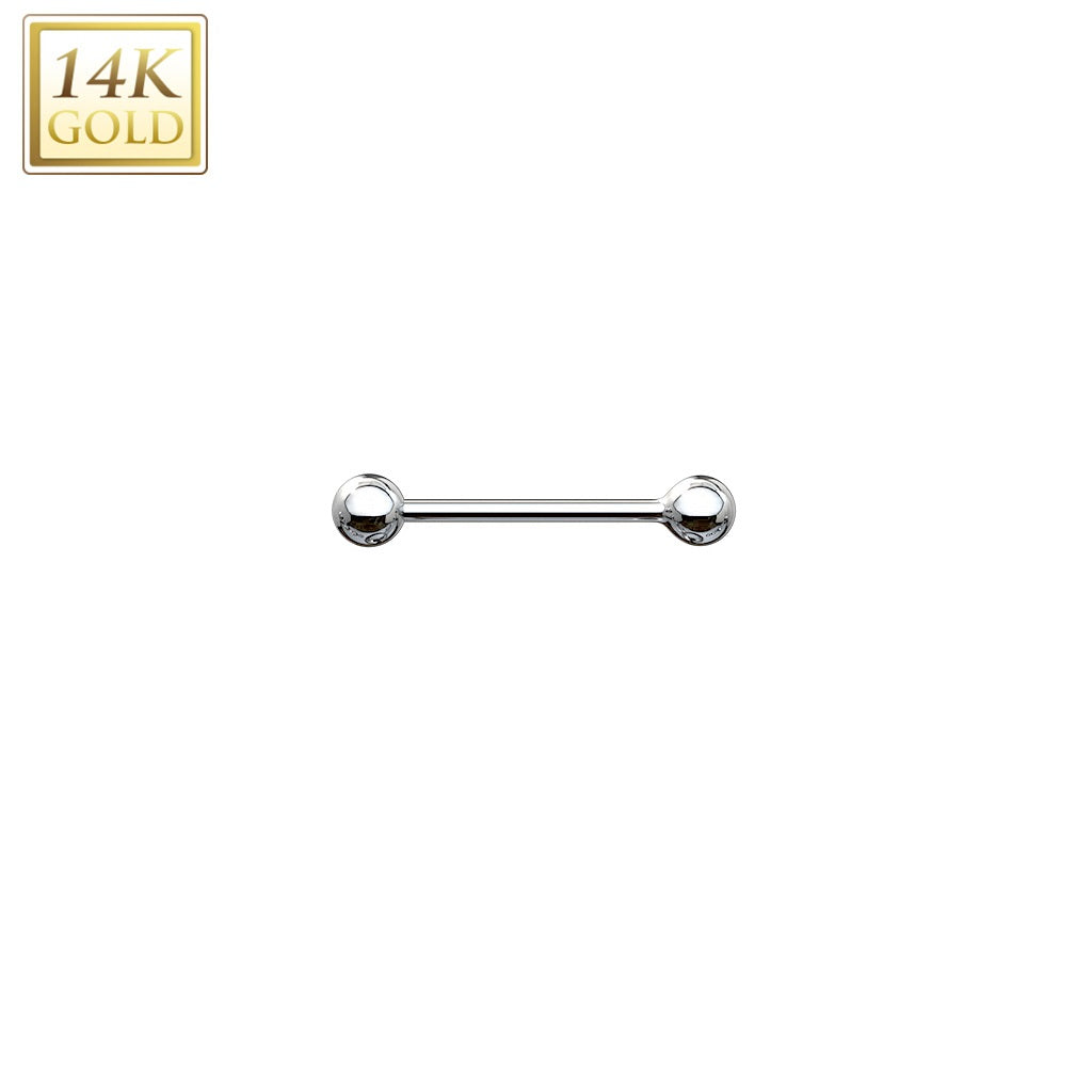 Barbells - Tongue White Gold