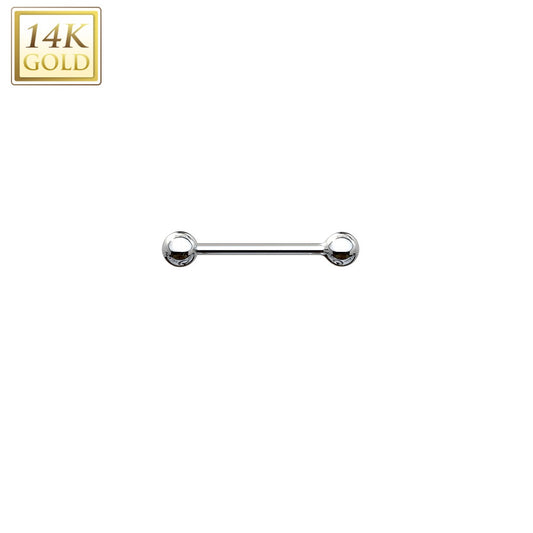 Barbells - Tongue White Gold