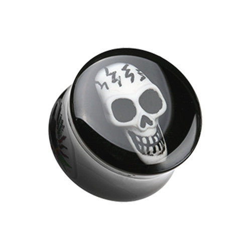 Last Chance Packs - Tunnels / Plugs - Acrylic 3D Skull Double Flare