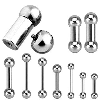 Internally on sale threaded barbell