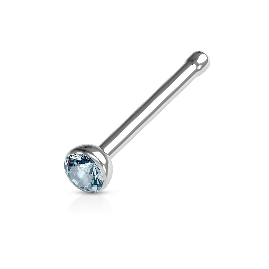 Nose Studs - Nose Bones With Press Set Gem