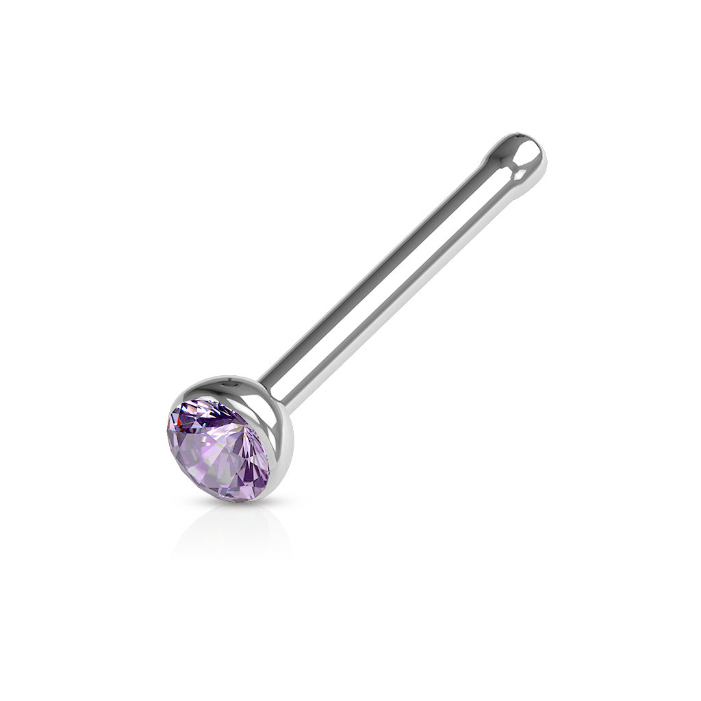 Nose Studs - Nose Bones With Press Set Gem
