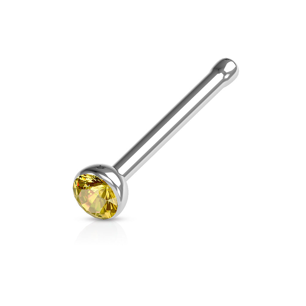 Nose Studs - Nose Bones With Press Set Gem