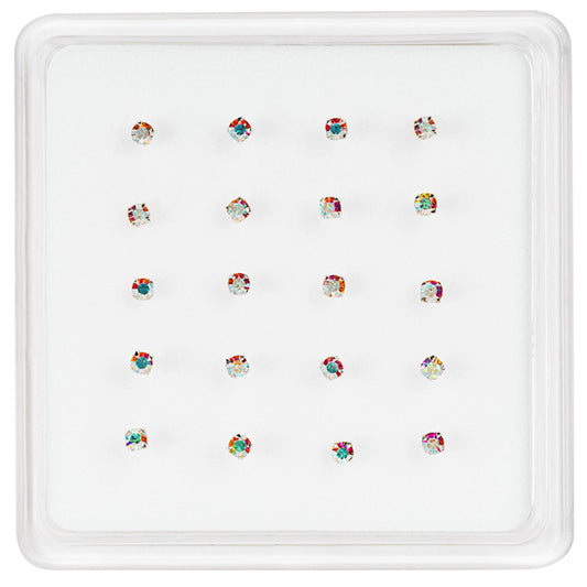 Nose Studs - Box of 20 Prong Set Gems NOSE BONES