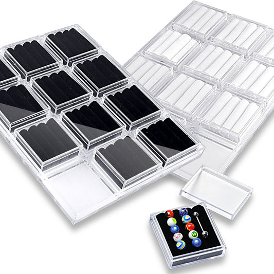 Display - 12 Gem Boxes With Tray