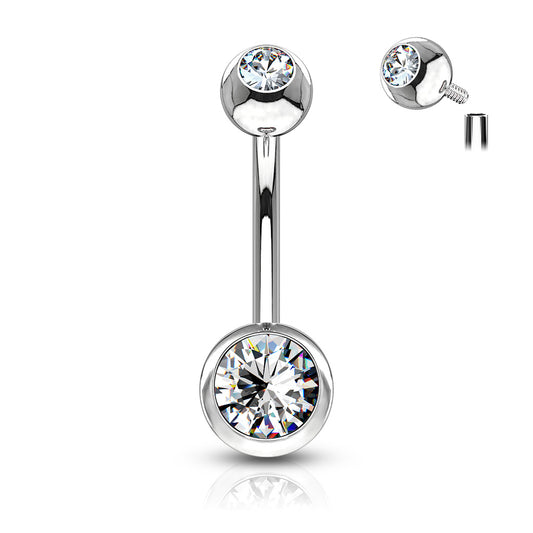 Belly Ring - IT Double Jewel