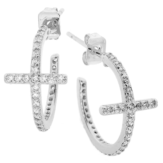 Last Chance Packs - Earrings - Hoop With Cross