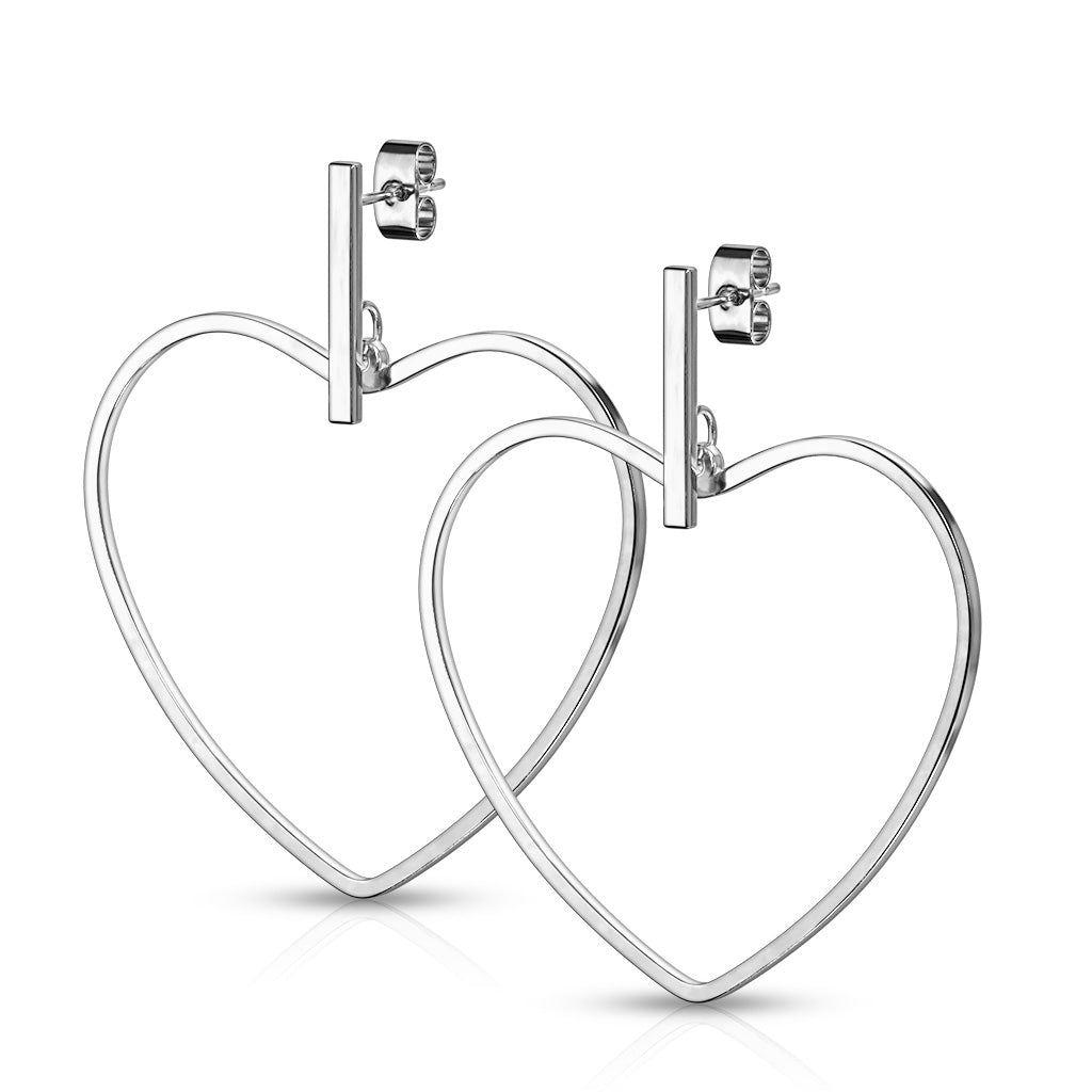 Earrings - Large Heart