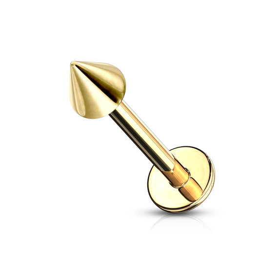 Labrets - Gold Plated With Spikes