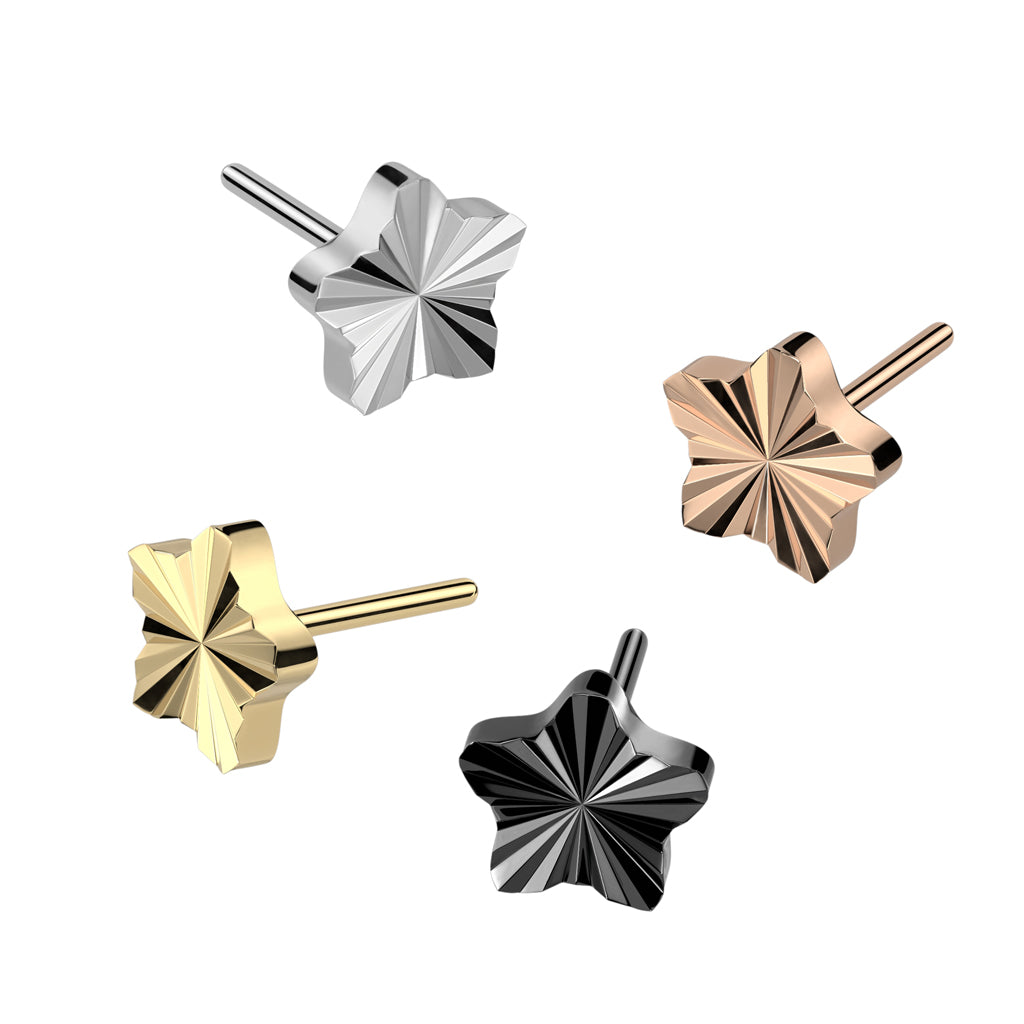 PARTS - TITANIUM - Threadless Diamond-Cut Star