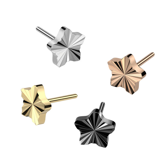PARTS - TITANIUM - Threadless Diamond-Cut Star