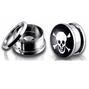Tunnels / Plugs - Machine Head Skull And Crossbones