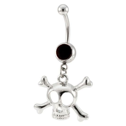 Belly Ring - H Skull