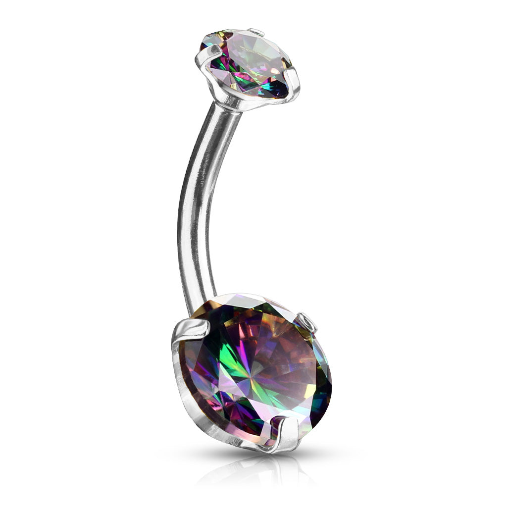 Belly Ring - IT Prong Set Vitrail