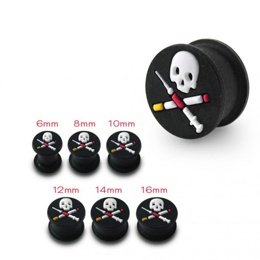 Last Chance Packs - Tunnels / Plugs - Silicone Skull And Crossbones
