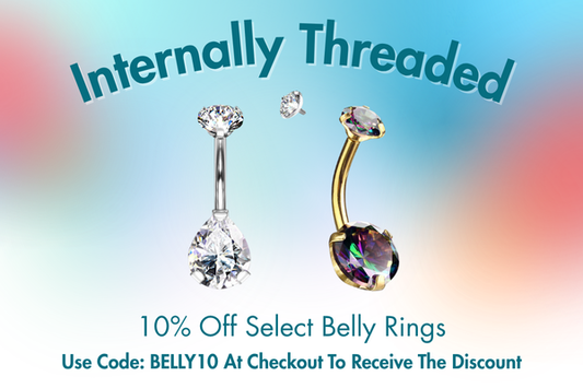 Internally Threaded Belly Rings