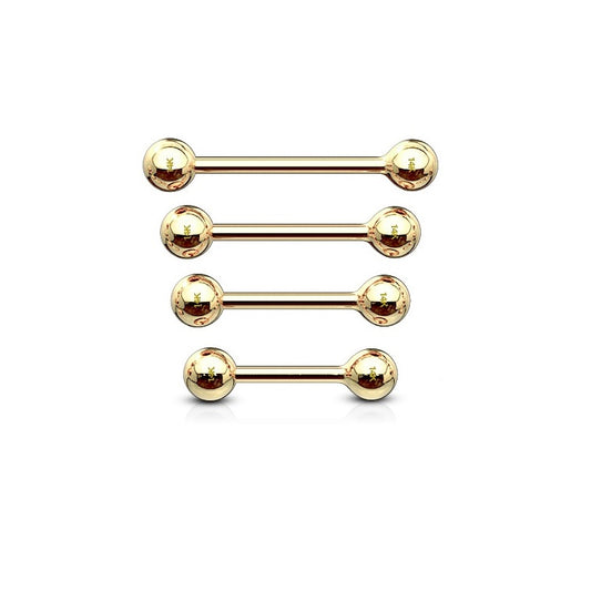 Barbells - 14 Karat Gold