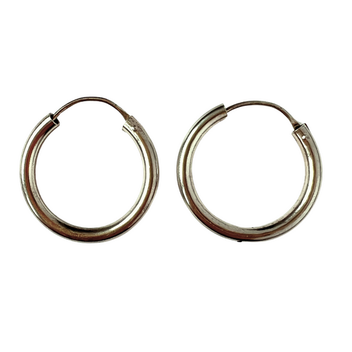 Earrings - Silver Hoops