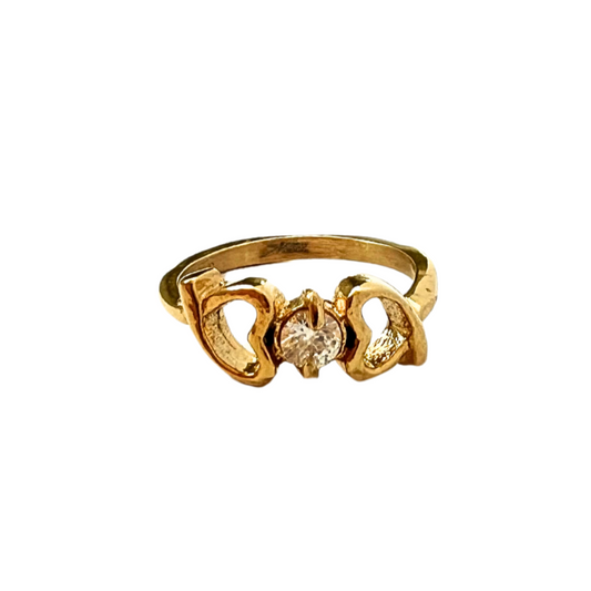 Rings - Gold Plated 2 Hearts
