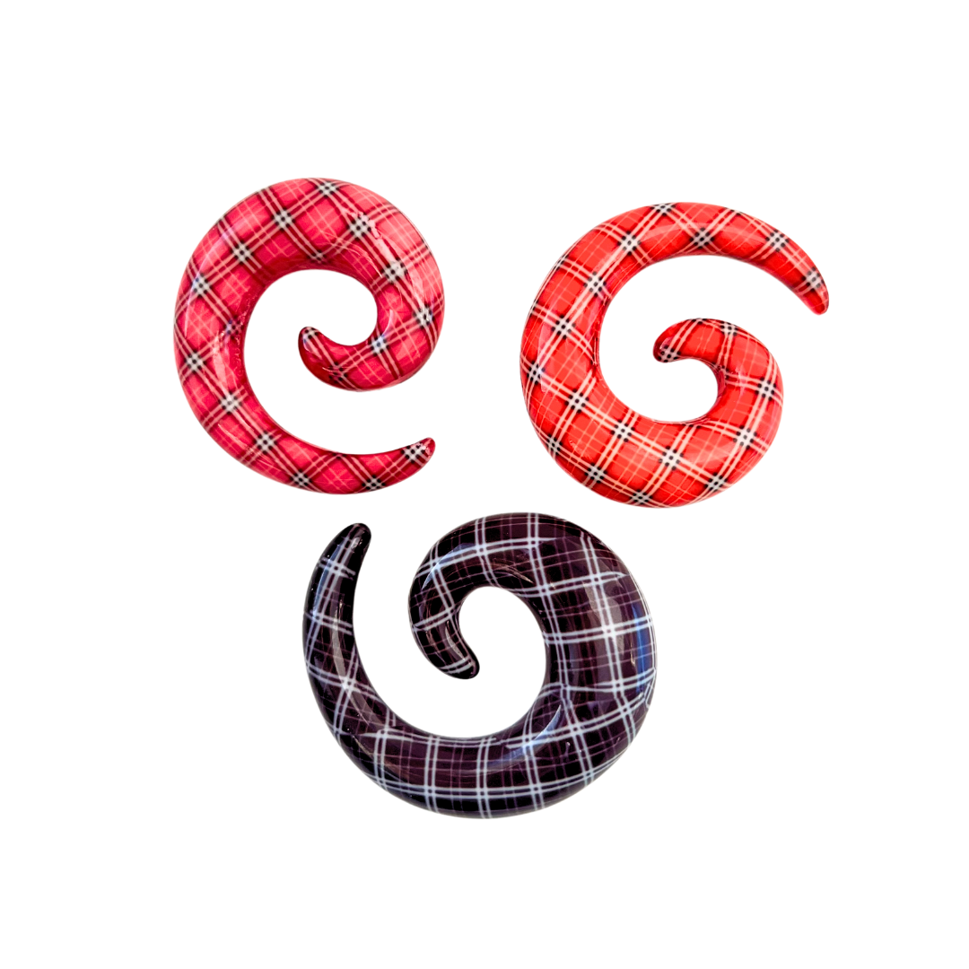 Stretchers Pairs - Plaid Acrylic Swirls