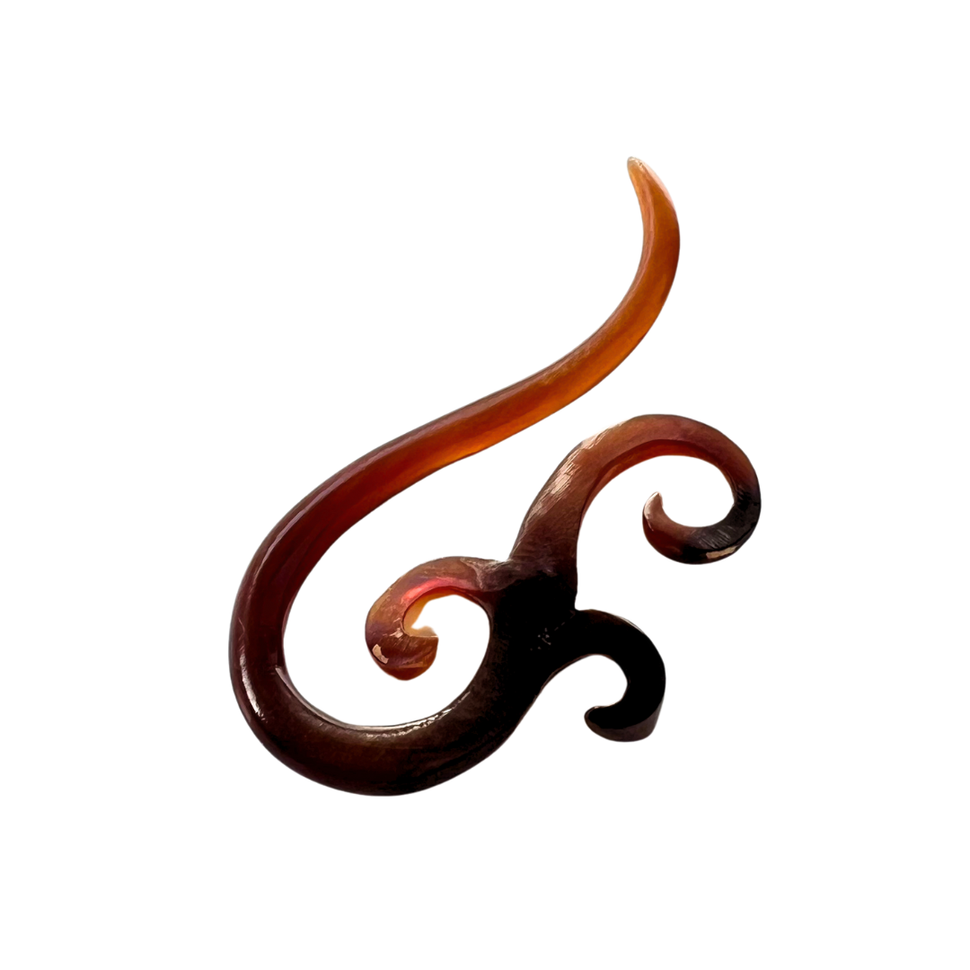 Organics Pairs - Horn Hanger -Ocean Wave Swirl