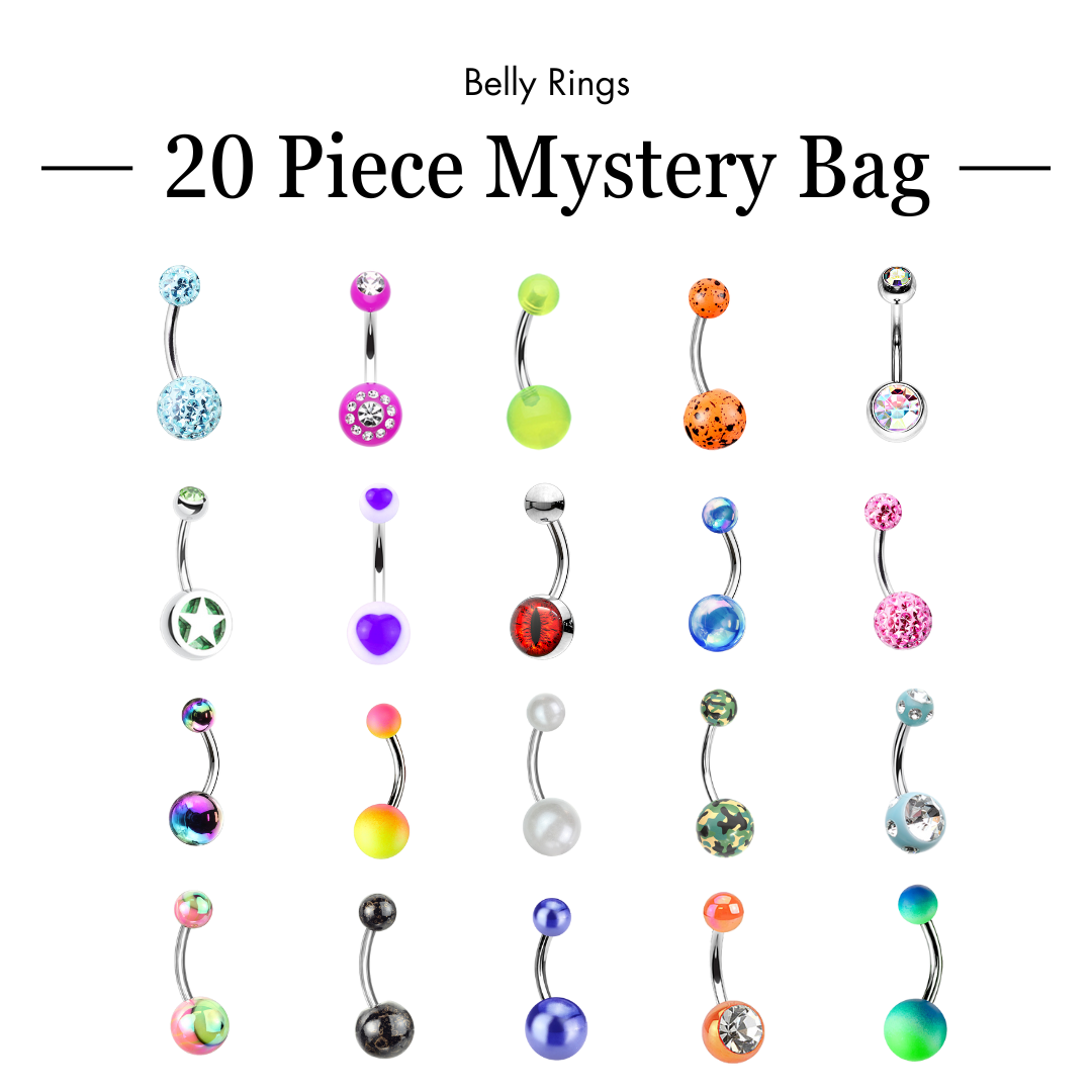 Belly Ring  - Mystery Bag - 20 Assorted Non-Dangly