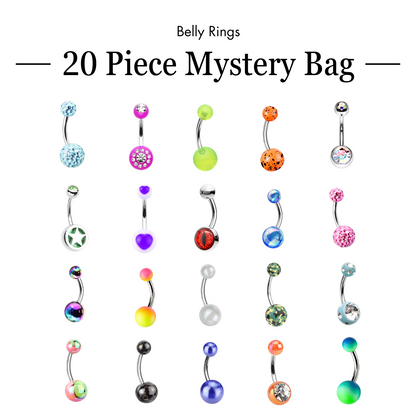 Belly Ring  - Mystery Bag - 20 Assorted Non-Dangly