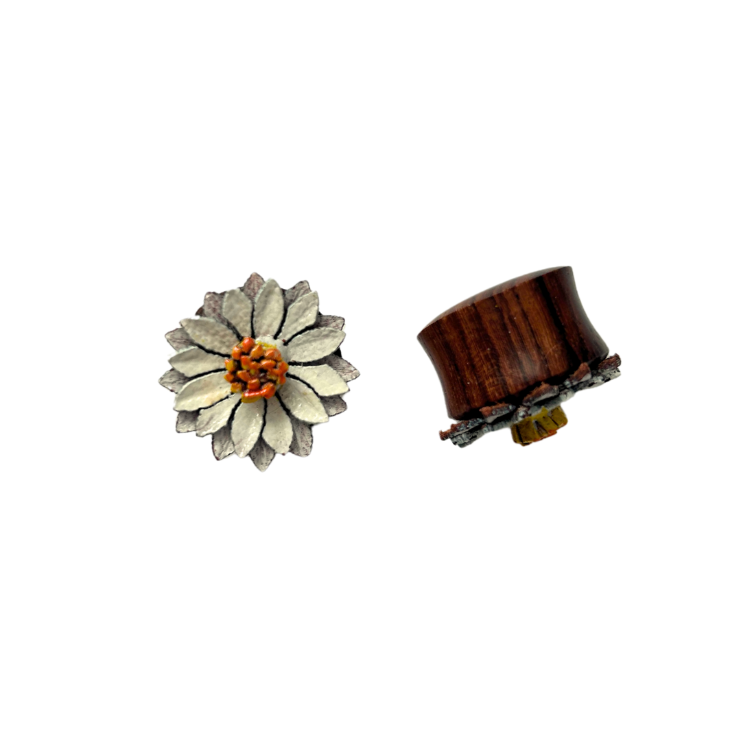 Organics Pairs - Wood Daisy Plug