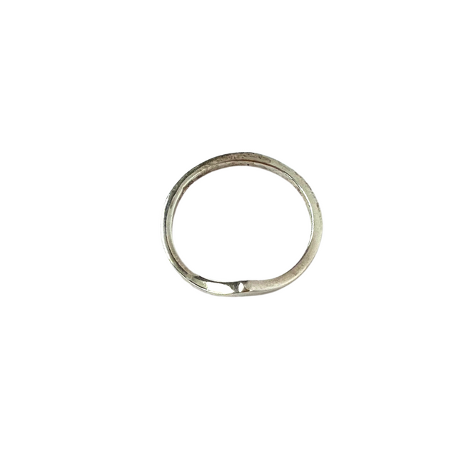 Dainty sterling silver chevron band.  This is a very small ring.  It would be suitable for kids or a toe ring.