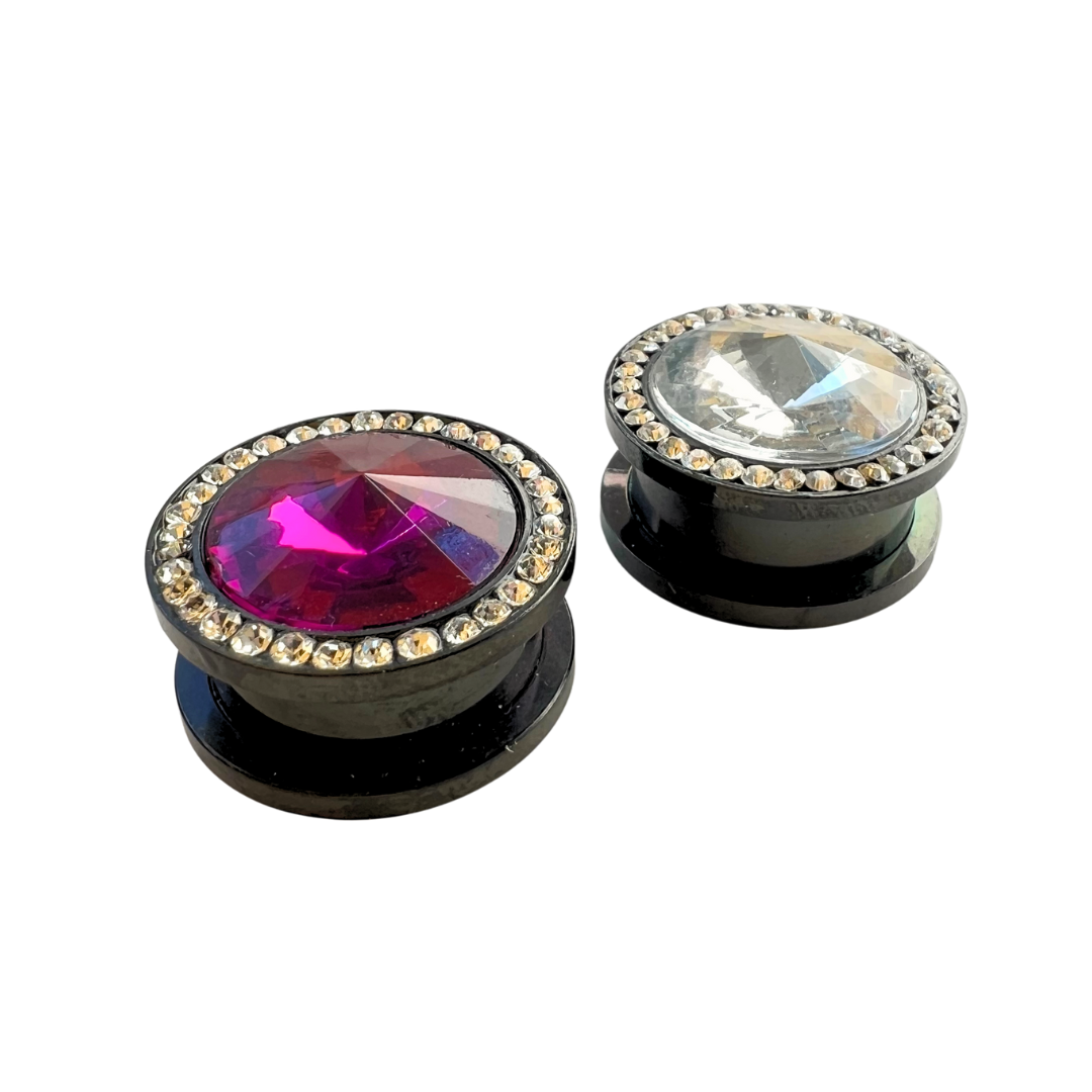 Tunnels / Plugs - Blackline Center Gem