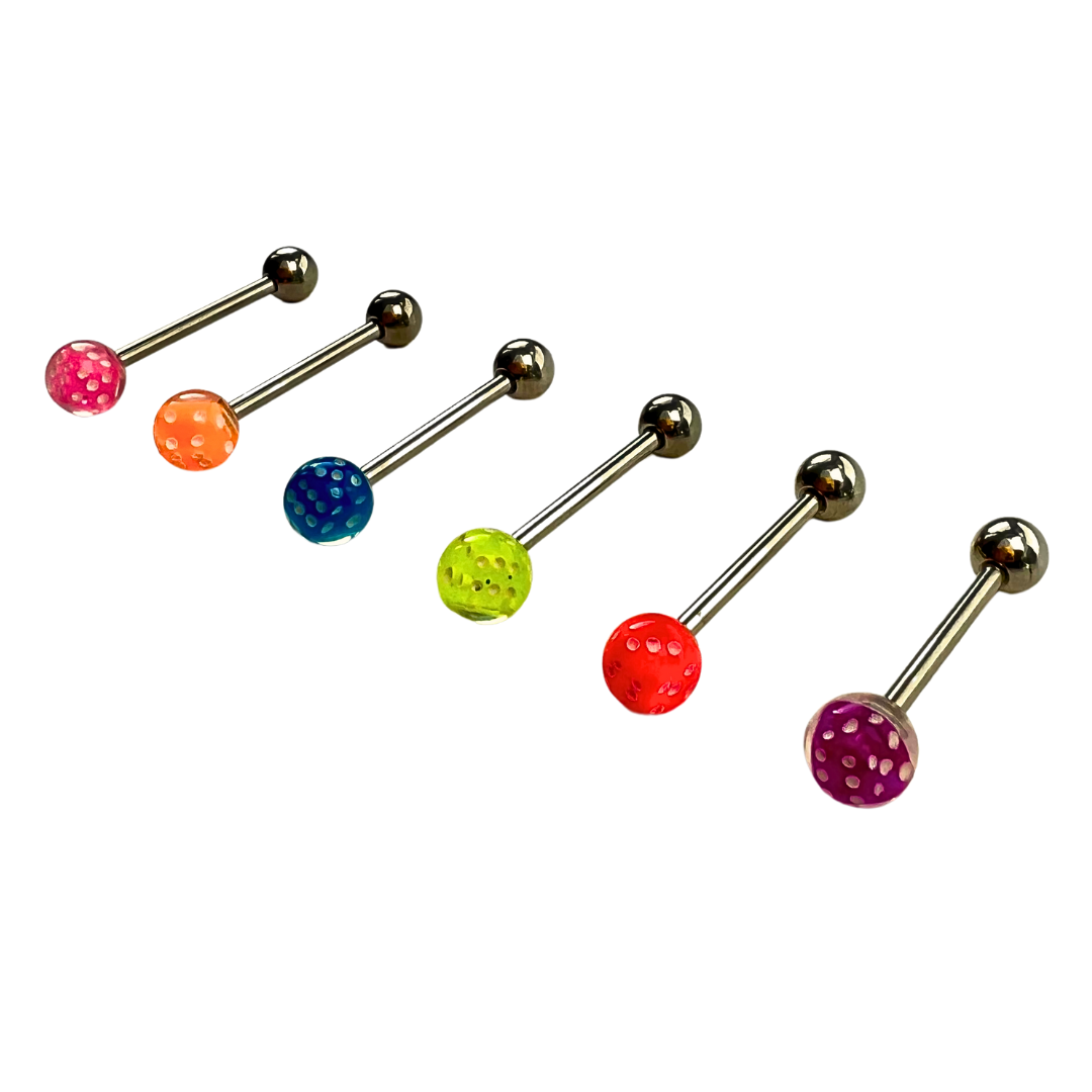 Barbells - Tongue Acrylic Dice In Ball