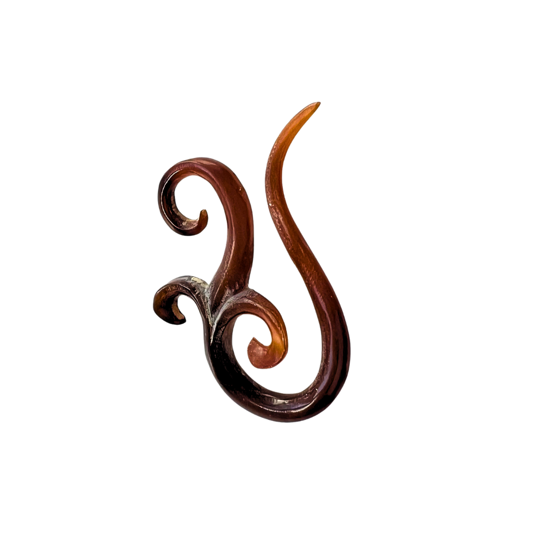 Organics Pairs - Horn Hanger -Ocean Wave Swirl