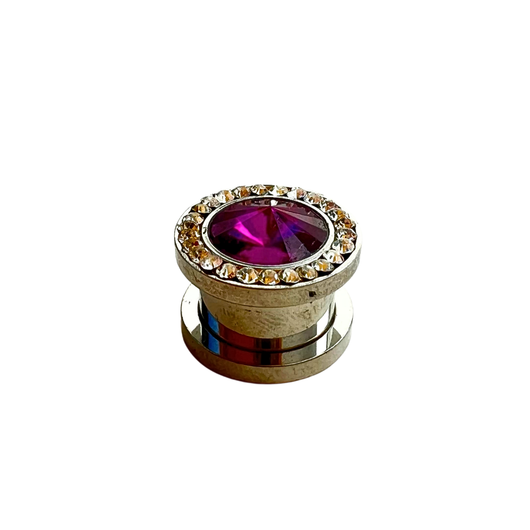 Tunnels / Plugs - Surgical Steel With Center Gem