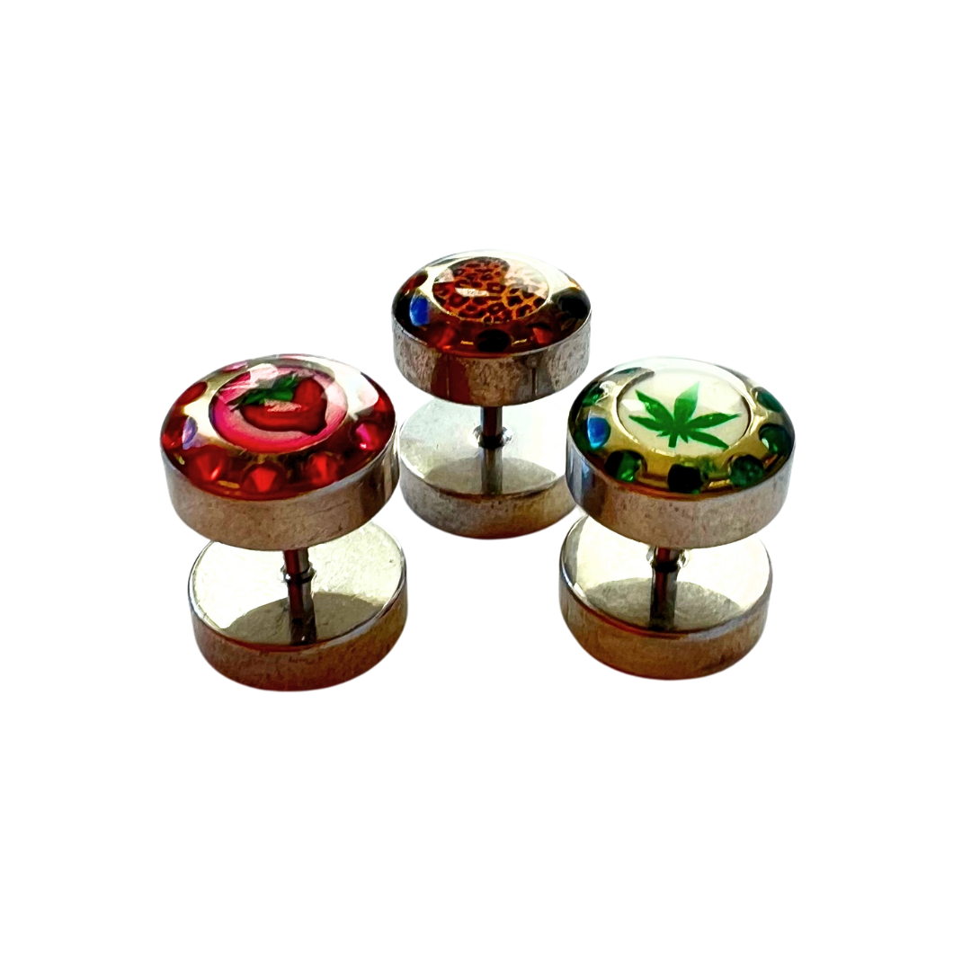 Faux Plugs - Jewelled Logo